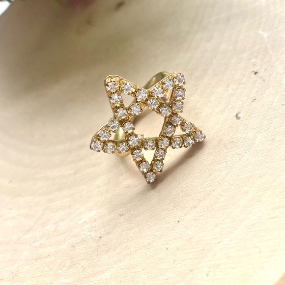NEW Anthropologie x Lena Bernard Star Statement Ring Gold Size 7 - Picture 4 of 15